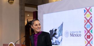 Claudia Sheinbaum Pardo, President of Mexico, led her daily morning press conference, accompanied by Ernestina Godoy Ramos, Legal Advisor to the Federal Executive; Arturo Zaldívar Lelo de Larrea, General Coordinator of Politics and Government; and Miguel Elorza Vázquez, Coordinator of Infodemia.