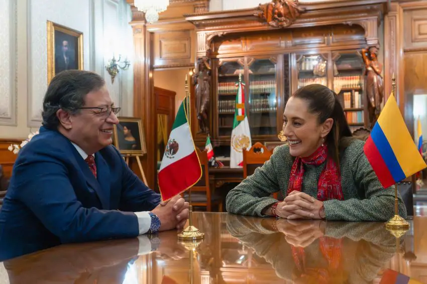 Mexico’s president hosts Colombia’s leader, Gustavo Petro