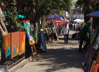 Photographs of the "Saturday Bazaar". Federal District, Colonia San Angel, Alvaro Obregon.