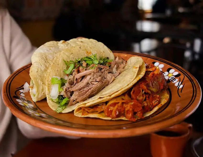 A plate of barbacoa tacos