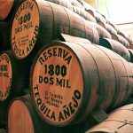 Barrels of surplus tequila sit in storage