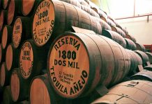 Barrels of surplus tequila sit in storage