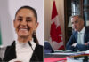 Two photos, one of Mexico president claudia sheinbaum and the other of Canada Prime Minister Mark Carney
