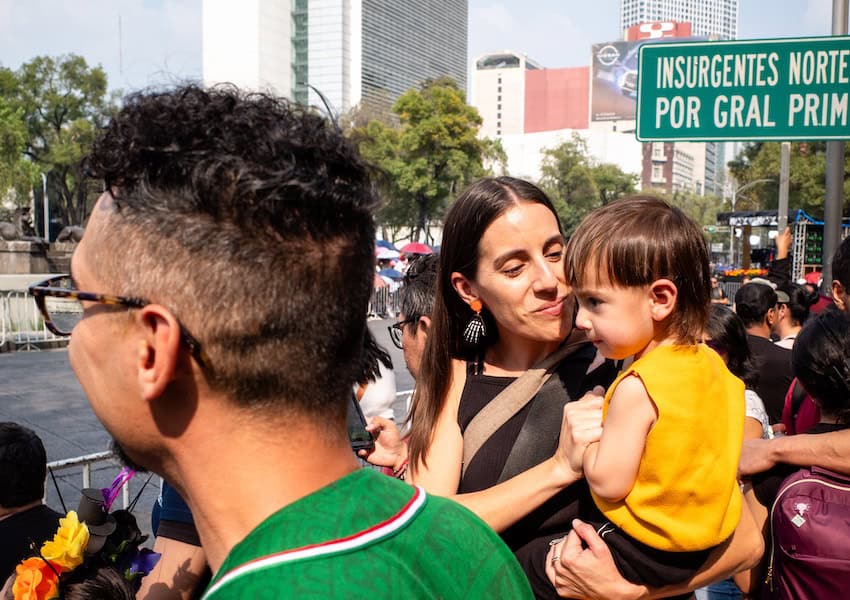 Alan Chazarro and his family in Mexico City