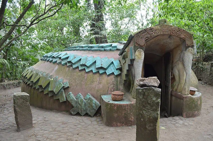 Temazcal in form of a snake at Nanciyaga Ecological Park in Catemaco, Veracruz