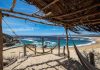 Playa Mayto in Jalisco as seen from within a beach hut. Hammock in foreground