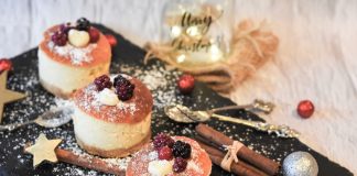 Rompope cheesecake bites