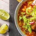 A bowl of delicious pozole