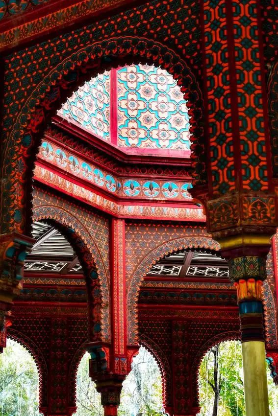 Detail of Kiosko Morisco in Santa María la Ribera (CDMX)