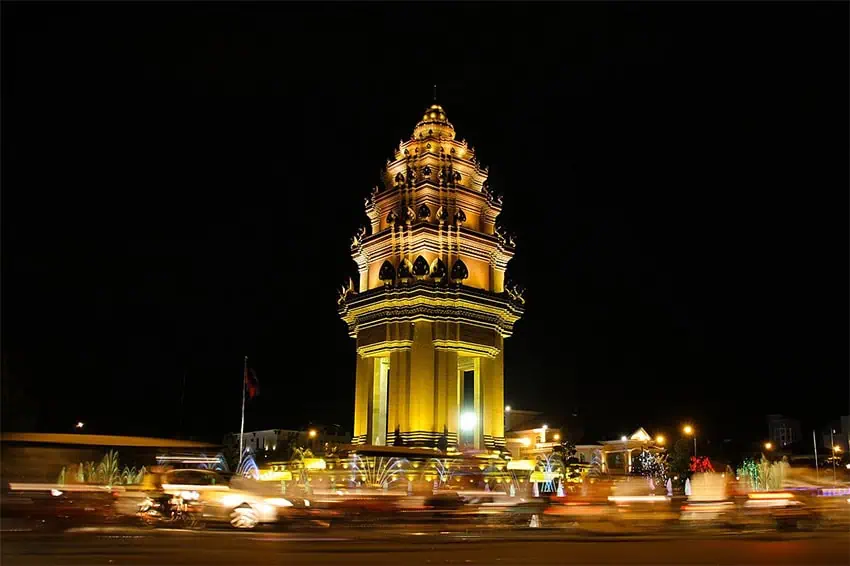 A monument in Phnom Penh, Cambodia