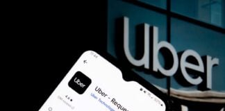 cell phone with Uber