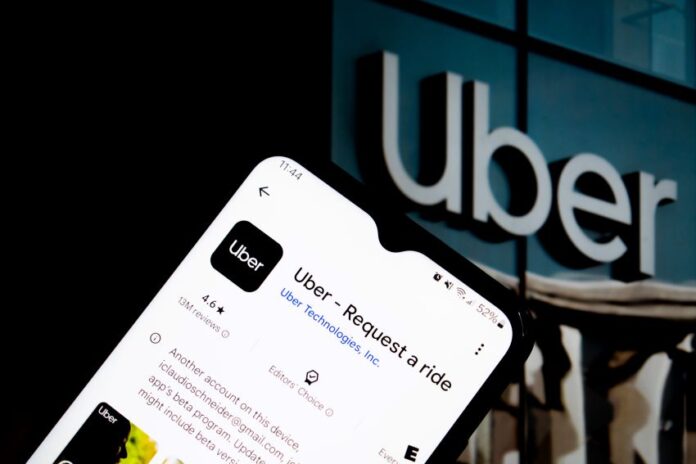 cell phone with Uber