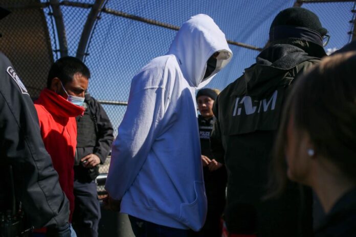 Deportees in Ciudad Juárez, Mexico in January 2025