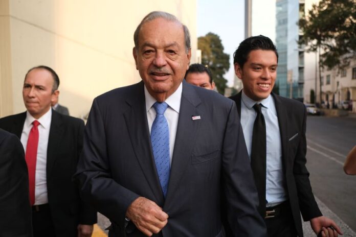 Billionaire Carlos Slim in a business suit