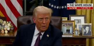 Trump announced the tariff's implementation date on Monday night as he signed a batch of executive orders from the Oval Office.