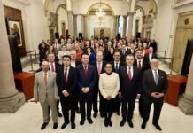 At a meeting with representatives of 70 companies on Tuesday, Interior Minister Rosa Icela Rodríguez recognized the cooperation of the business community in response to an "appeal to goodwill." 