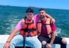 Jason Peña and his brother on vacation