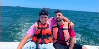 Jason Peña and his brother on vacation