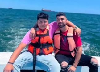 Jason Peña and his brother on vacation