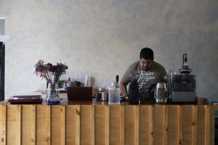 A barman at one of the Xalapa cafes