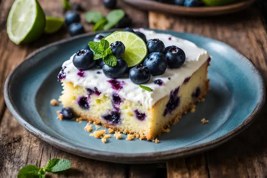 blueberry, ricotta, and lime cake