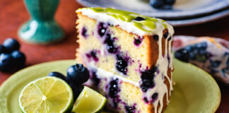 Mexican blueberry, ricotta, and lime cake