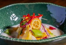 A plate of ceviche