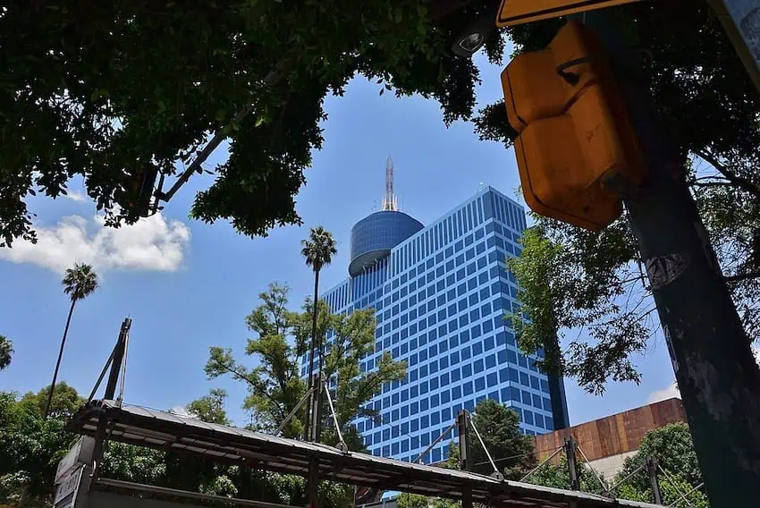 Street view of Mexico City's World Trade Center (WTC) in Colonia Nápoles