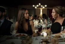 Zoe Saldana and Sofia Gascon Alarcon in a scene from Emilia Perez