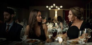 Zoe Saldana and Sofia Gascon Alarcon in a scene from Emilia Perez