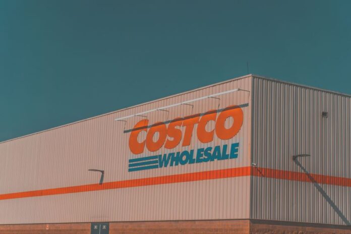 The façade of a Costco store