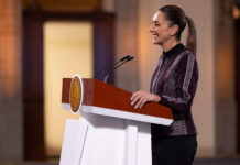 Sheinbaum speaks at her Friday morning press conference