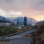 Sunset over the skyline of Monterrey, Nuevo León