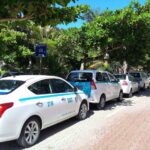 Taxis parked by the road in Quintana Roo, where the legislature has recently increased penalties for transit-related violence and extortion