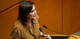 Lily Téllez during Tuesday's senate session