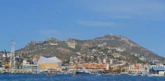 Port of Cabo San Lucas as seen from the sea