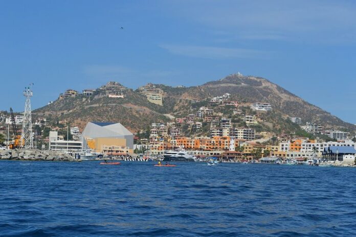 Port of Cabo San Lucas as seen from the sea