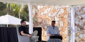 Mexico News Daily CEO Travis Bembenek moderated a session on "Nearshoring and Mexico's Business Landscape" with Pedro Casas Alatriste