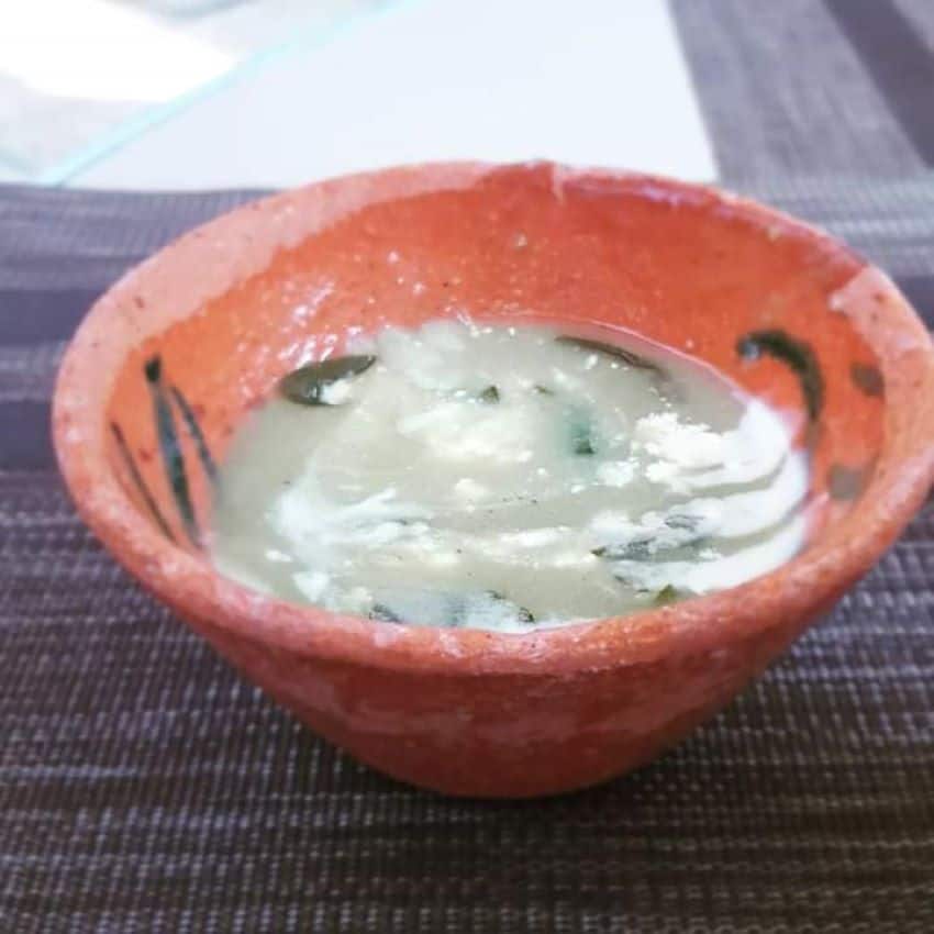 Bowl of sopa de chipilin