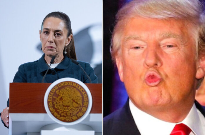 Claudia Sheinbaum and Donald Trump