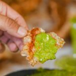 Eating fresh salsa and chicharrón on a Mexico City food tour