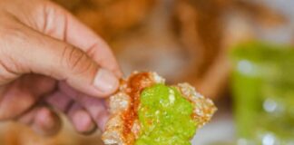 Eating fresh salsa and chicharrón on a Mexico City food tour