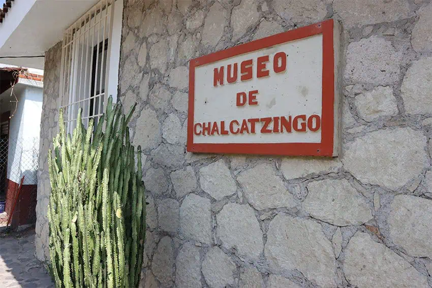 The entry sign of the Chalcatzingo Museum