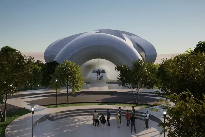 A rendering of the new Quántica science museum in Monterrey designed by Sebastián. 