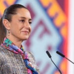 President Claudia Sheinbaum at her Friday mañanera, where she discussed El Mayo Zambada's repatriation request