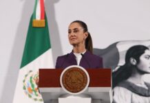 At her Tuesday morning presser, Mexico's Claudia Sheinbaum said she will announce retaliatory measures this Sunday in Mexico City's central square, the Zócalo.