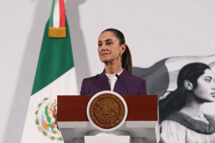 At her Tuesday morning presser, Mexico's Claudia Sheinbaum said she will announce retaliatory measures this Sunday in Mexico City's central square, the Zócalo.