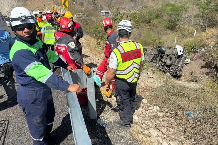 The bus traveling through Oaxaca was carrying more than 40 people when it crashed into a ravine.