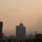 Smoggy skies over Mexico City