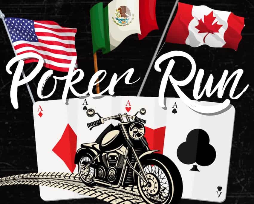 A graphic advertising the Riviera Maya poker run